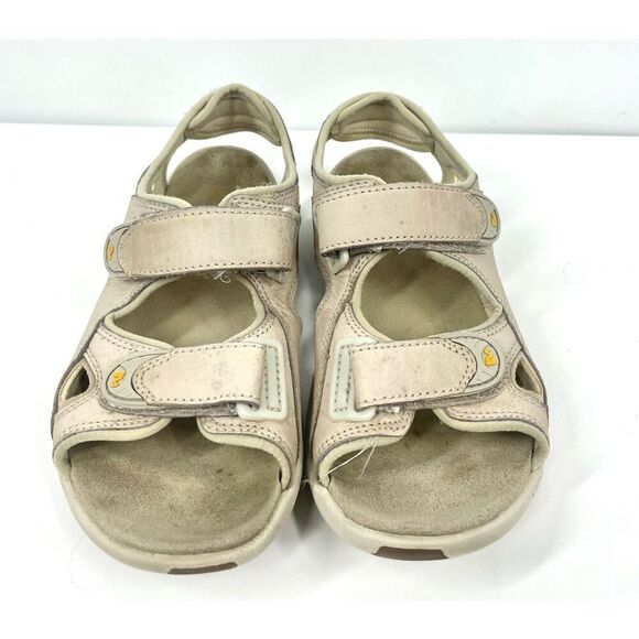 Merrell Via III Performance Casual Leather Sandals  CEMENT Women Size 5 - Picture 2 of 8